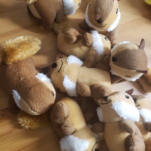 9 Hide and Seek Plush squirrels Dog Toy Refill